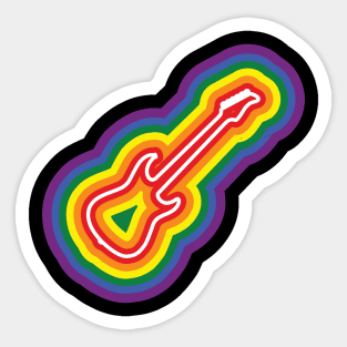 Guitar retro vibe Sticker